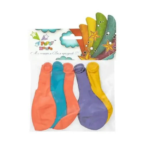 Набір кульки 10 дюймів металік асорті, 5 шт — фото 2