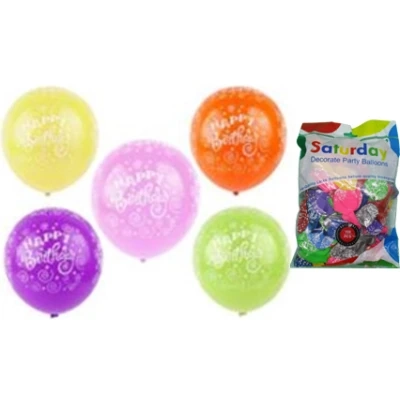 Набір латексн повітряних куль 100шт 30см Happy birthday асорті 302-4 — фото 2
