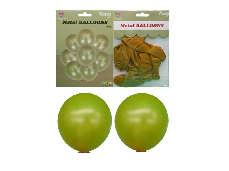 Набір латексних повітряних кульок 8шт 30см металік золото 1213-3 — фото 2