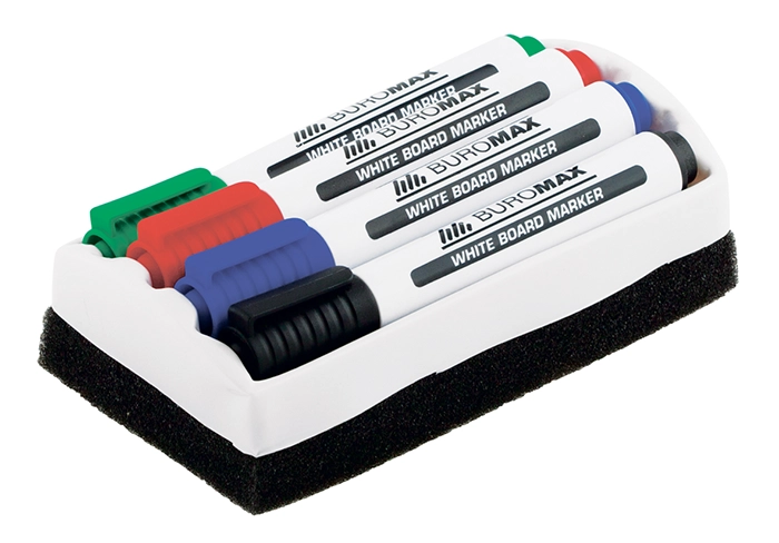 Набір маркерів для дошок 4шт+губка 8800-84 Buromax — фото 2