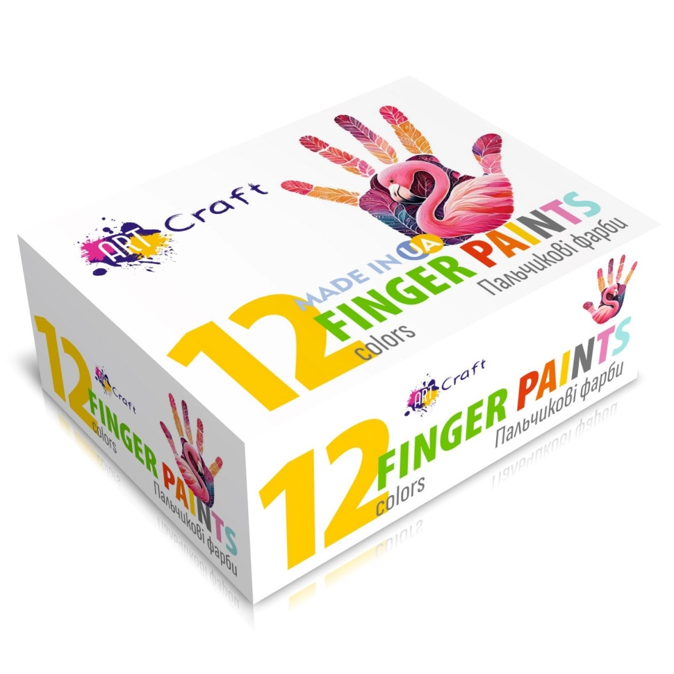 Набір пальчикових фарб ART Craft 12 шт по 20 мл 5025-AC — фото 3