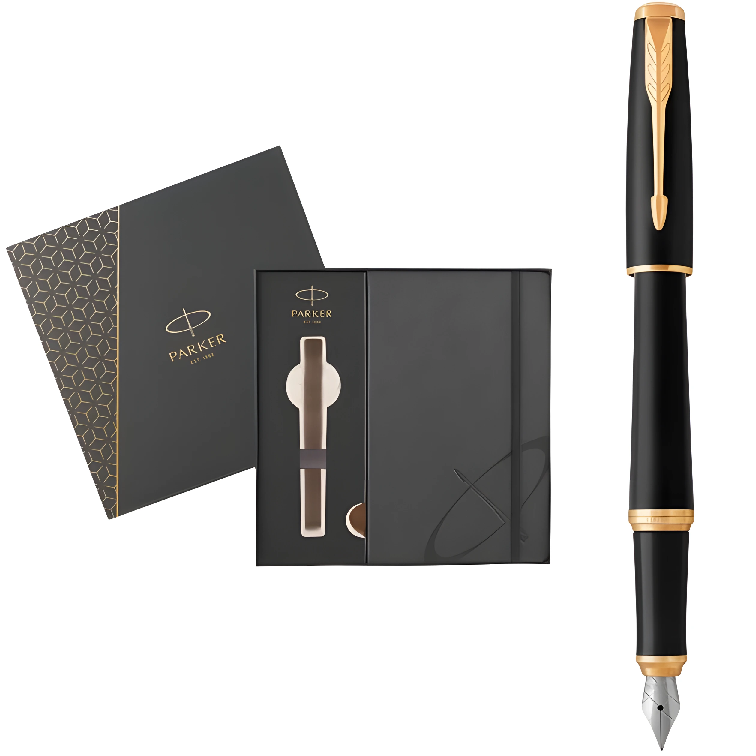 Набір подарунковий Parker Urban 17 Muted Black GT Fp F Блокнот Parker Gift24 30 011b24