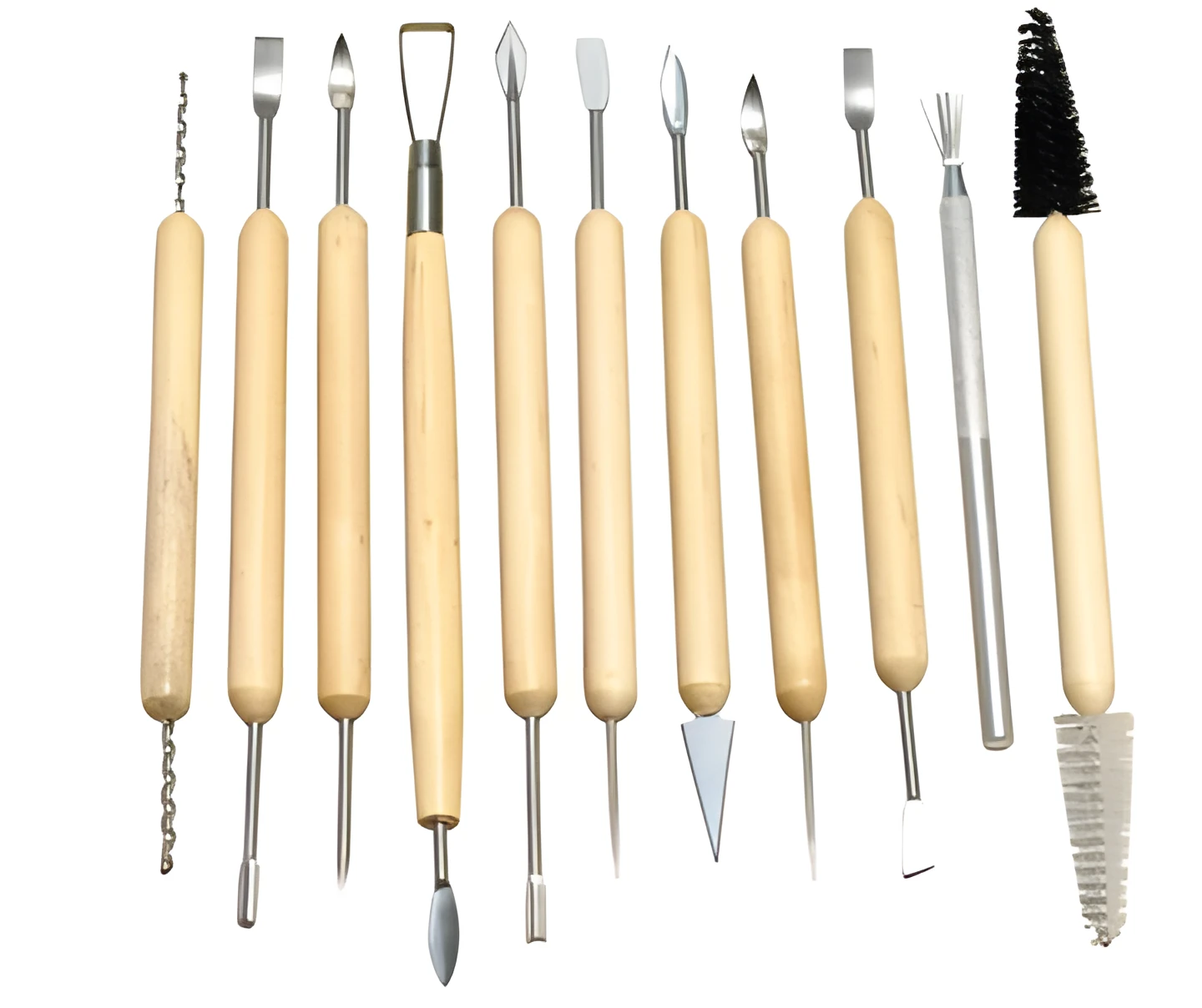 Набір стек металевий двохсторонній деревяна ручка 11218 11шт D.K.ART & CRAFT