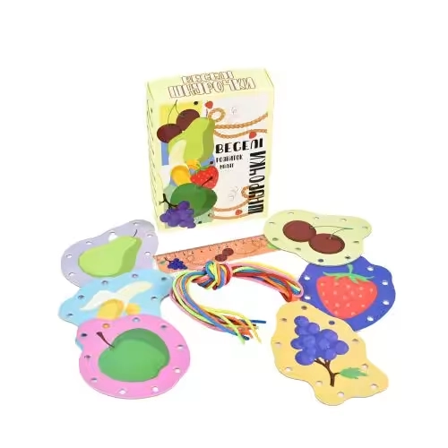 Настільна гра Strateg Веселі шнурочки фрукти українською мовою — фото 2