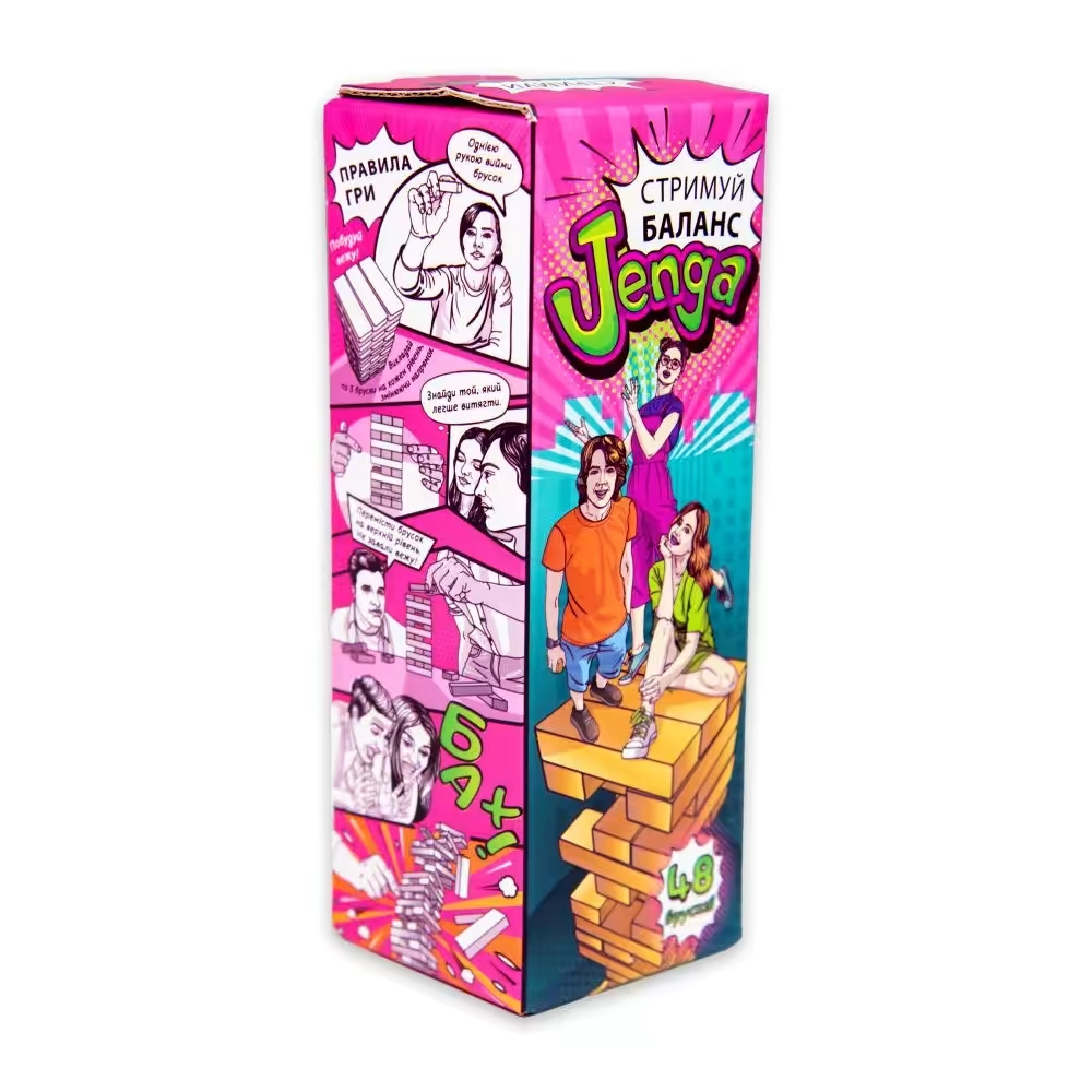 Настільна гра Стримуй баланс Jenga Strateg 30722 48 брусків — фото 2