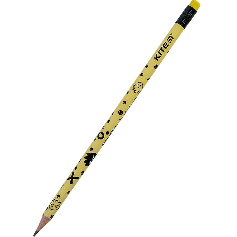 Олівець чорнографітний Kite з гумкою HK-2 — фото 2