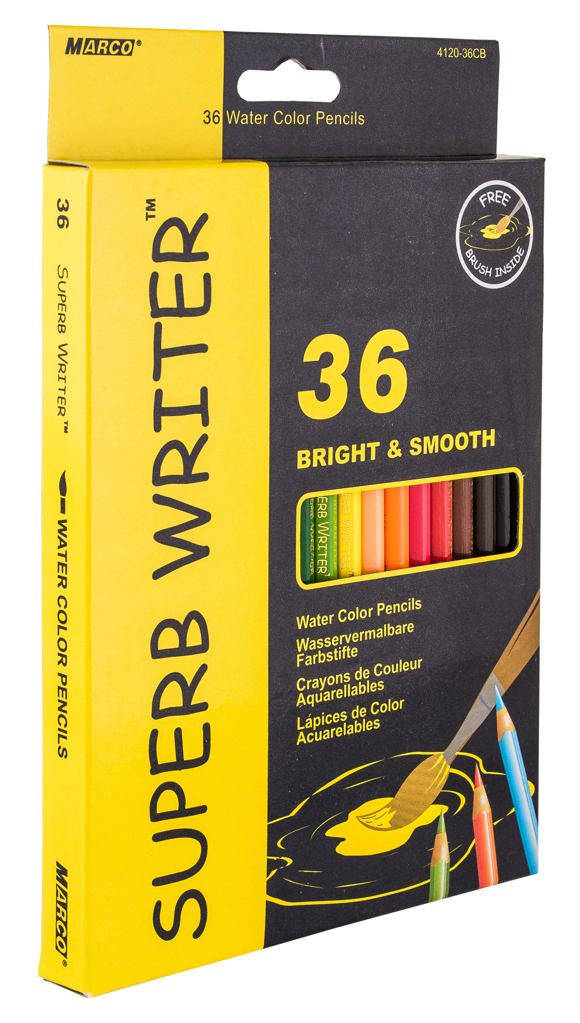 Олівці акварельні 36 кольорів Superb Writer 4120-36CB MARCO — фото 2