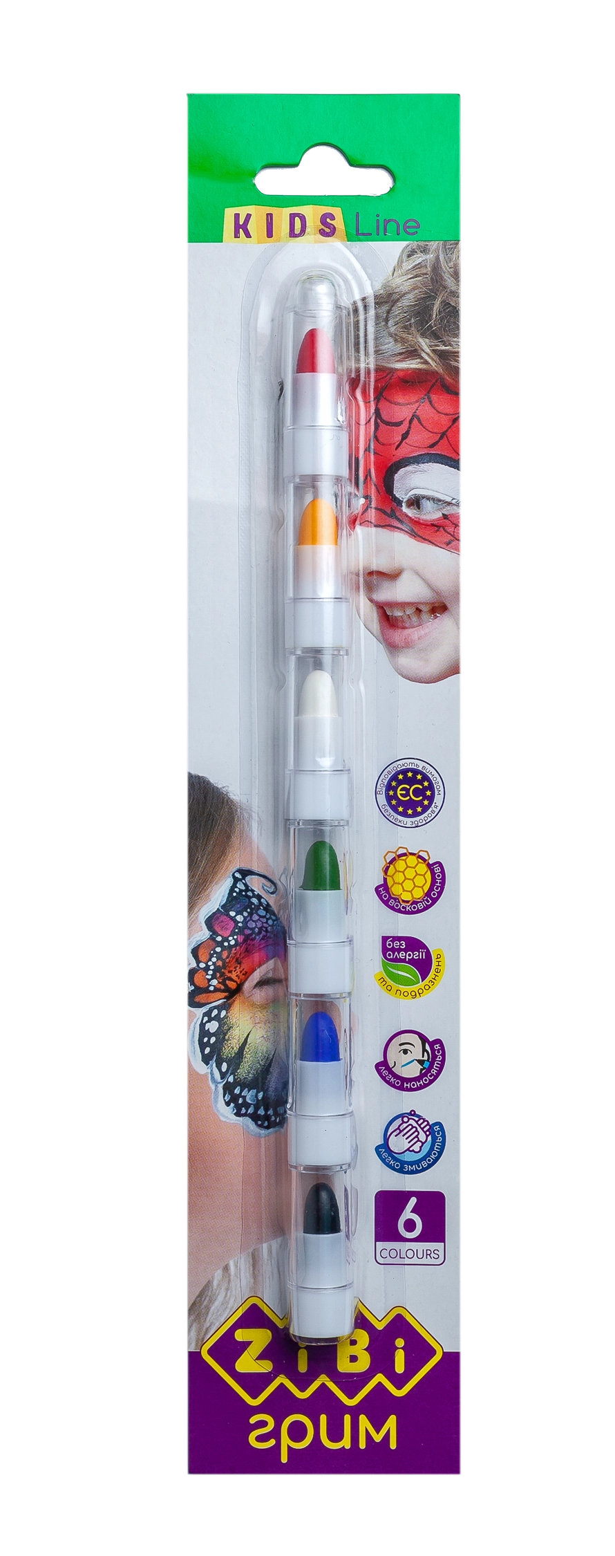 ОЛІВЦІ ДЛЯ ОБЛИЧЧЯ 6 КОЛ. СТАНДАРТ 6569 — фото 2