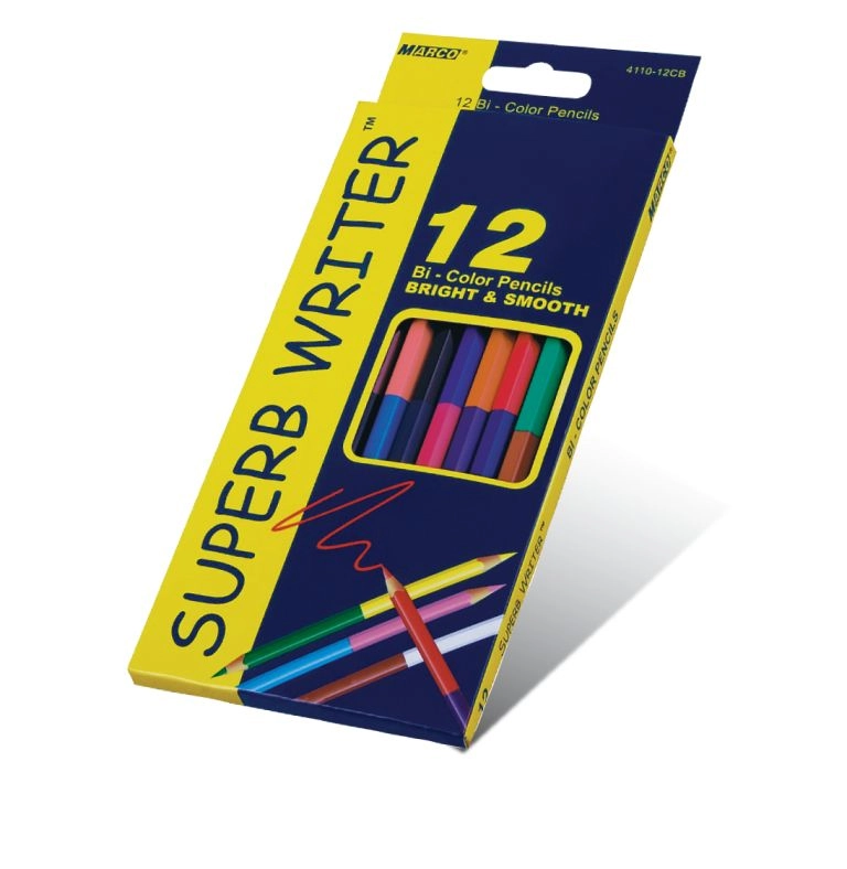 Олівці кольорові 12/24 кольори двосторонні 4110-12СВ MARCO — фото 2