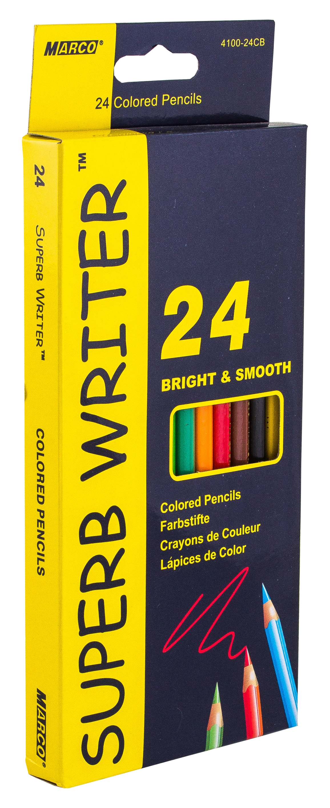 Олівці кольорові 24 кольори Superb Writer 4100-24CB MARCO — фото 2