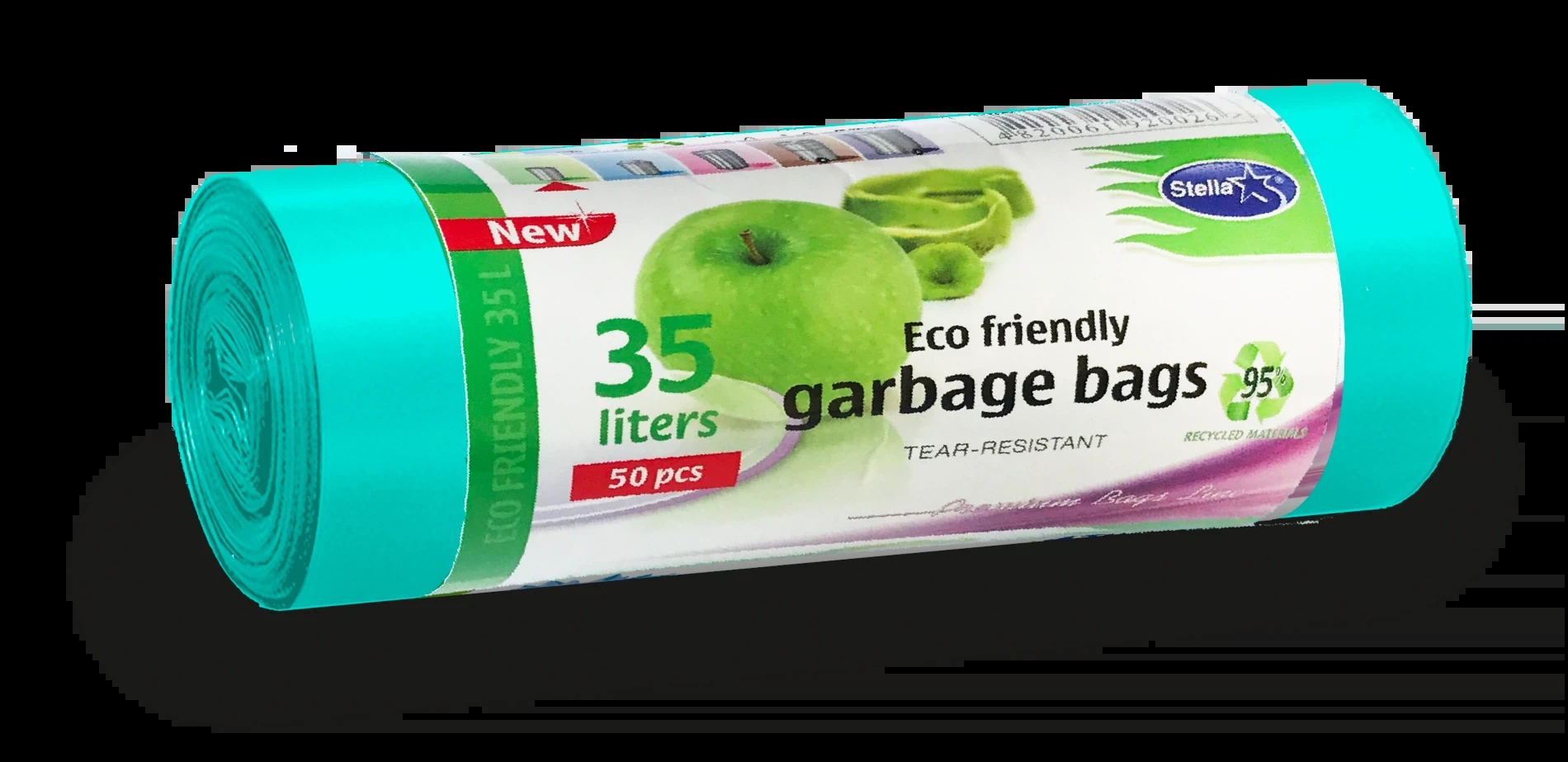 Пакети для сміття Stella HD-LD 35 л 30 шт бірюзові