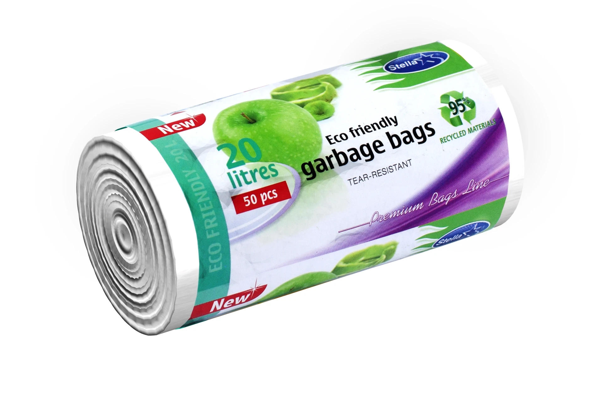 Пакети для сміття Stella HDPE 20 л 50 шт білі