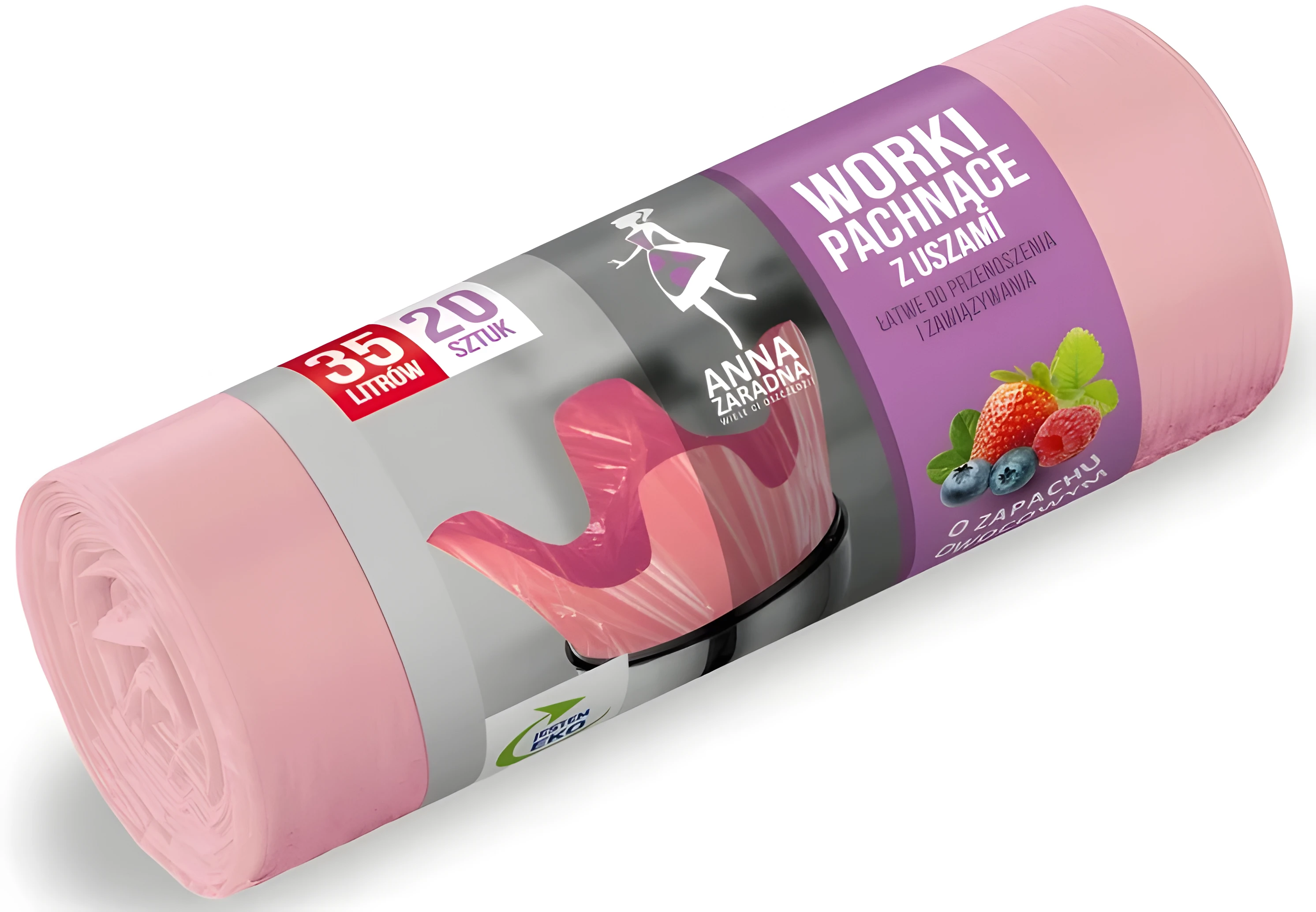 Пакети для сміття з вушками Anna Zaradna 35 л 20 шт фрукти