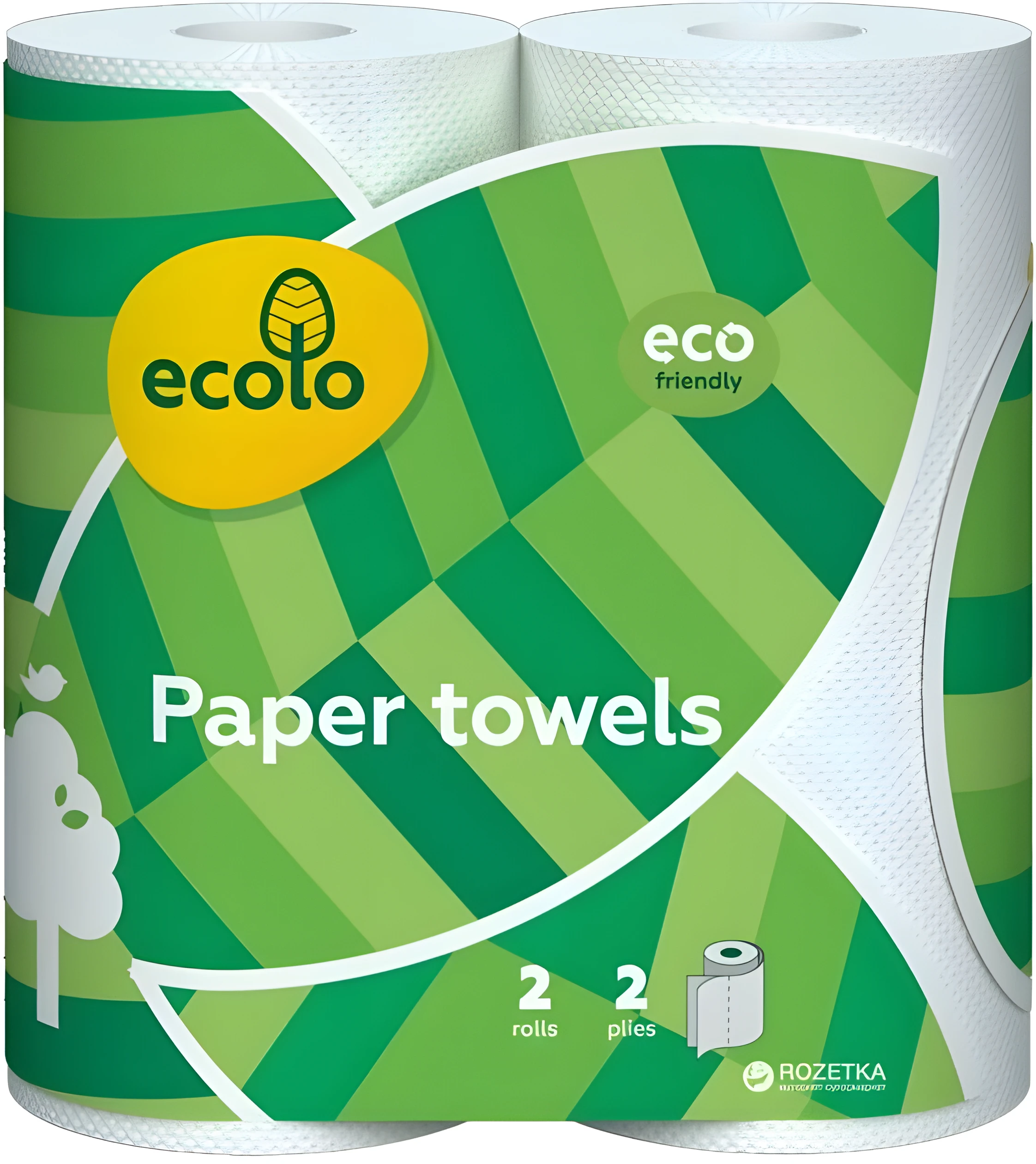 Паперові рушники Ecolo 2-х шарові 45 відривів