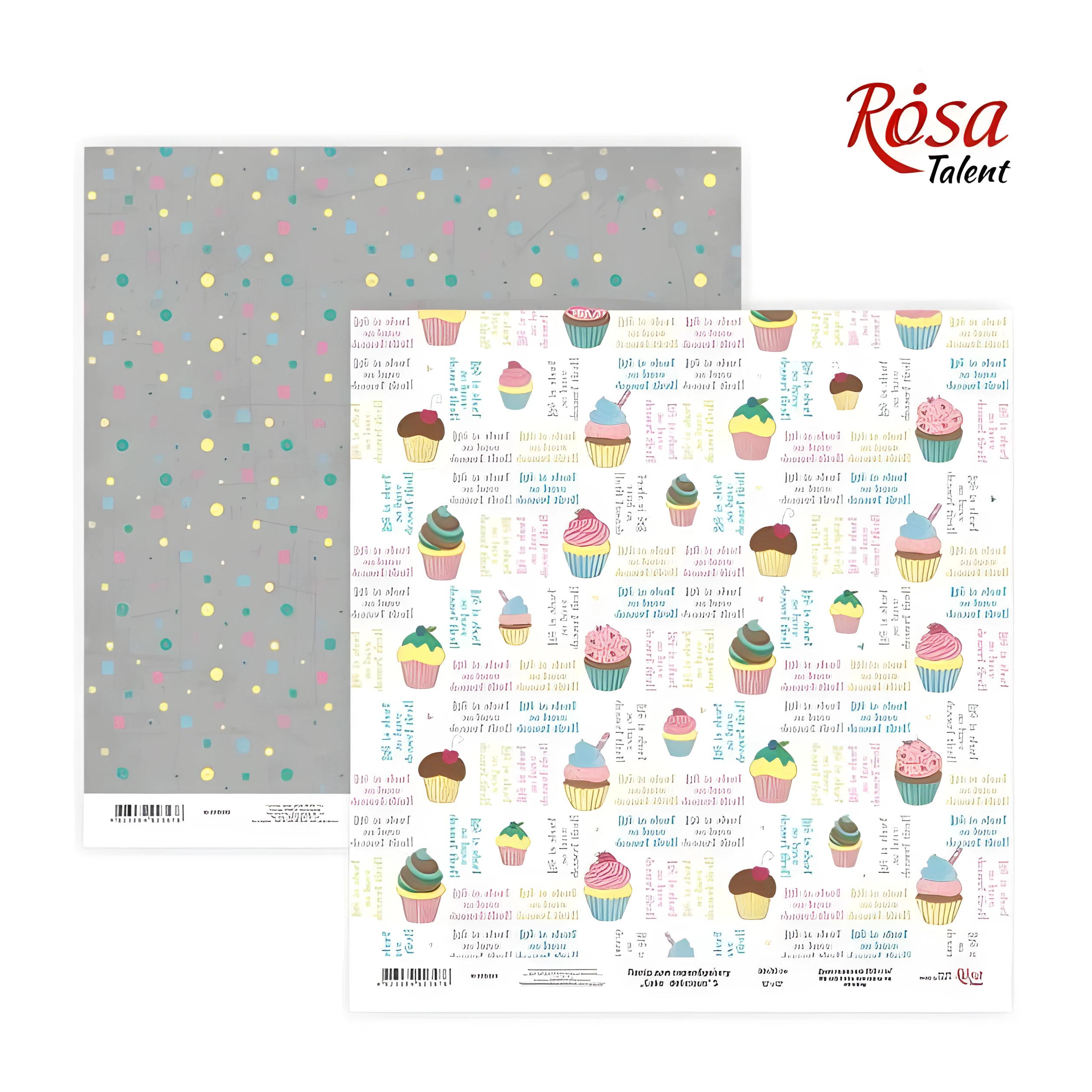 Папір для скрапбукінгу «Cake delicious» 5, двосторонній, 30х30см, 200г/м2, ROSA TALENT