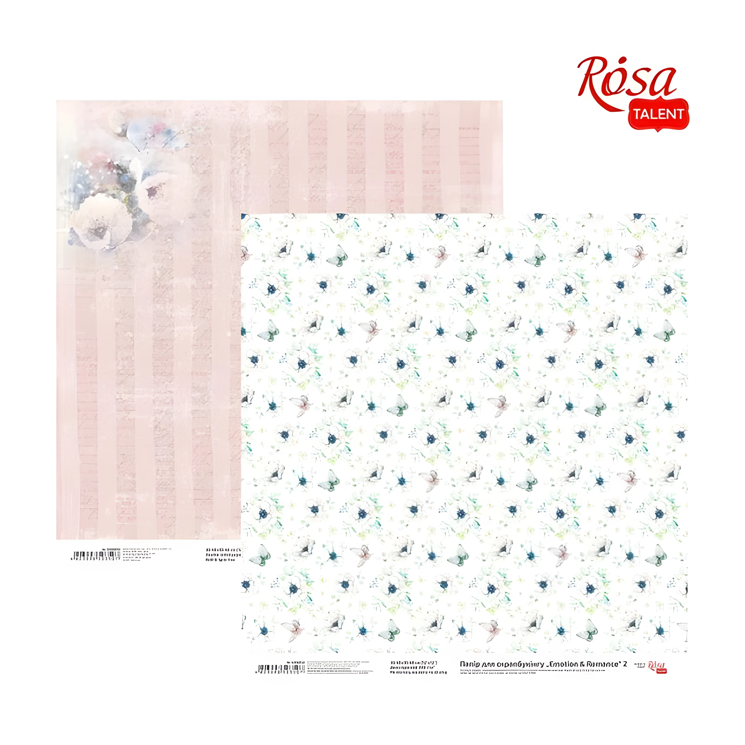 Папір для скрапбукінгу „Emotion & Romance“ 2, двосторонній, 30,48х30,48 см, 200г/м2, ROSA TALENT