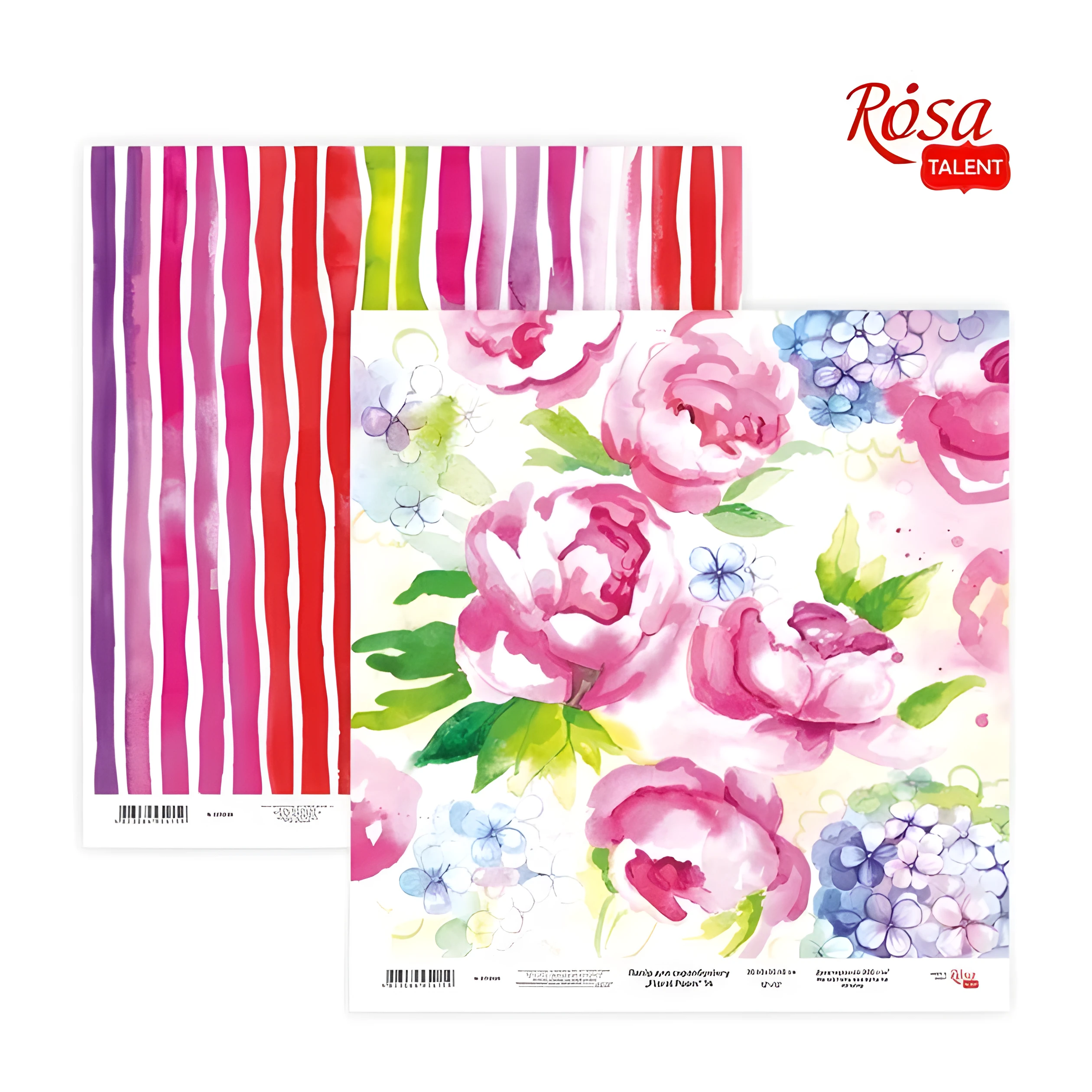 Папір для скрапбукінгу „Floral Poem“ 14, двосторонній, 30х30см, 200г/м2, ROSA TALENT