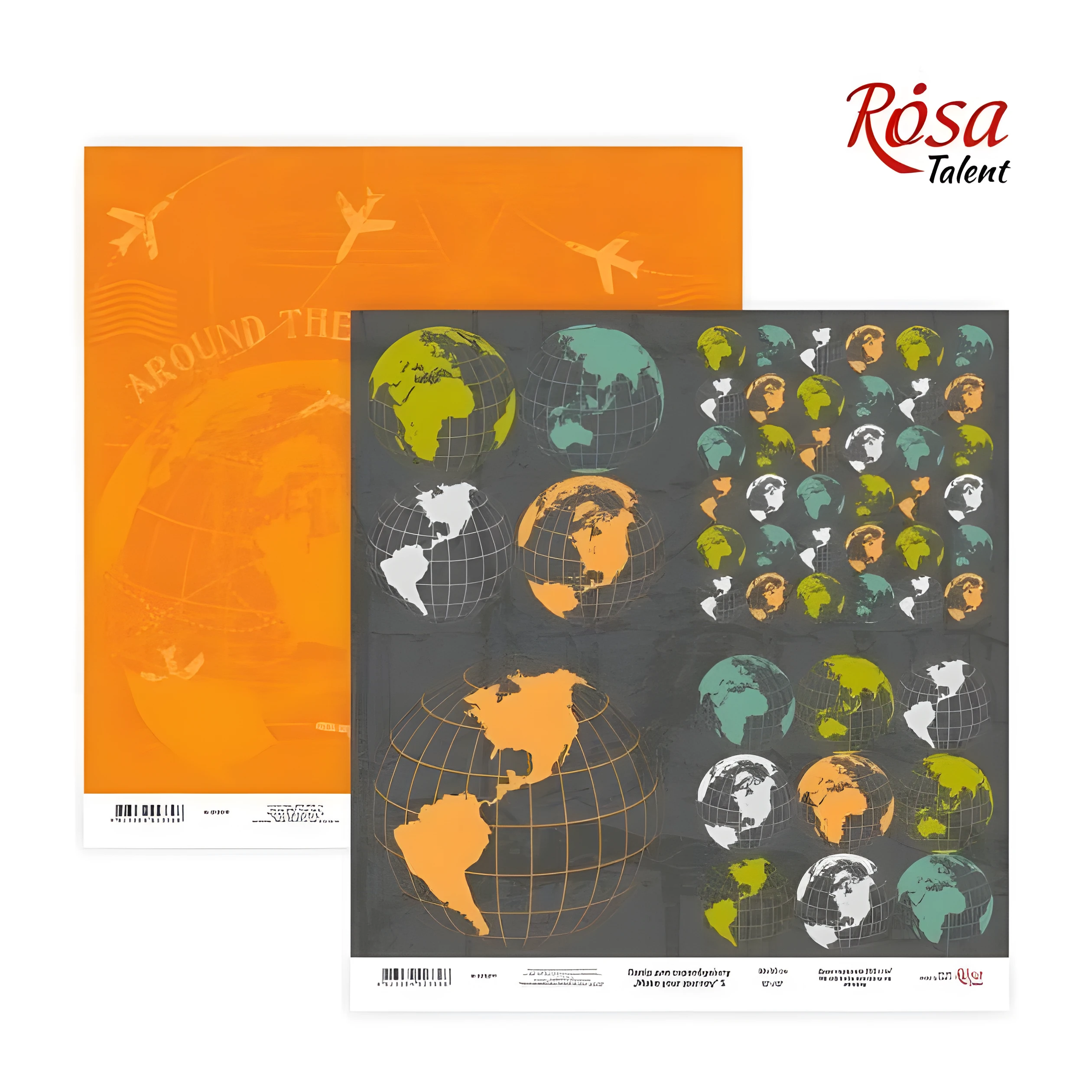 Папір для скрапбукінгу «Make your journey» 5, двосторонній, 30х30см, 200г/м2, ROSA TALENT