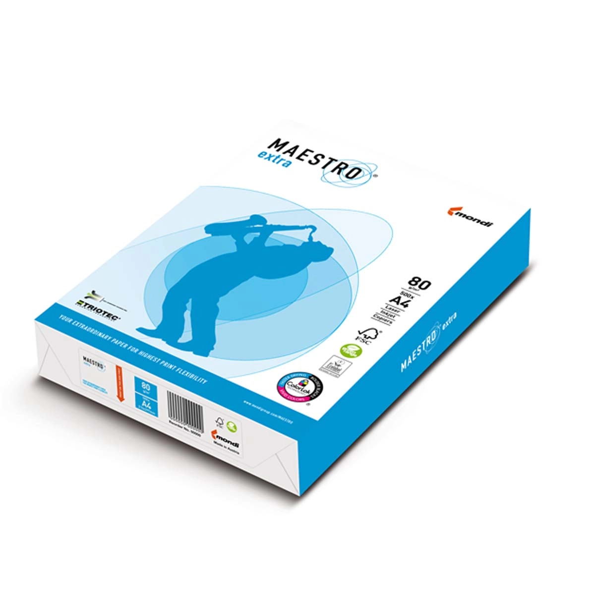 Папір офісний А4, Maestro Exstra, клас A, 80 г/м2, 500 л, Mondi — фото 2