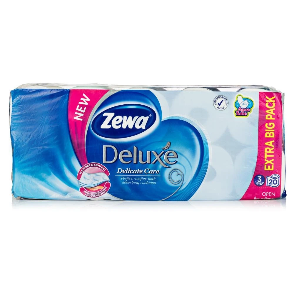 ПАПІР ТУАЛЕТНИЙ Zewa Deluxе 3-х шар, 20 рул. Білий
