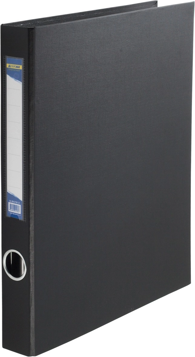 Папка А4 2 кільця 40мм PVC чорна Buromax — фото 2