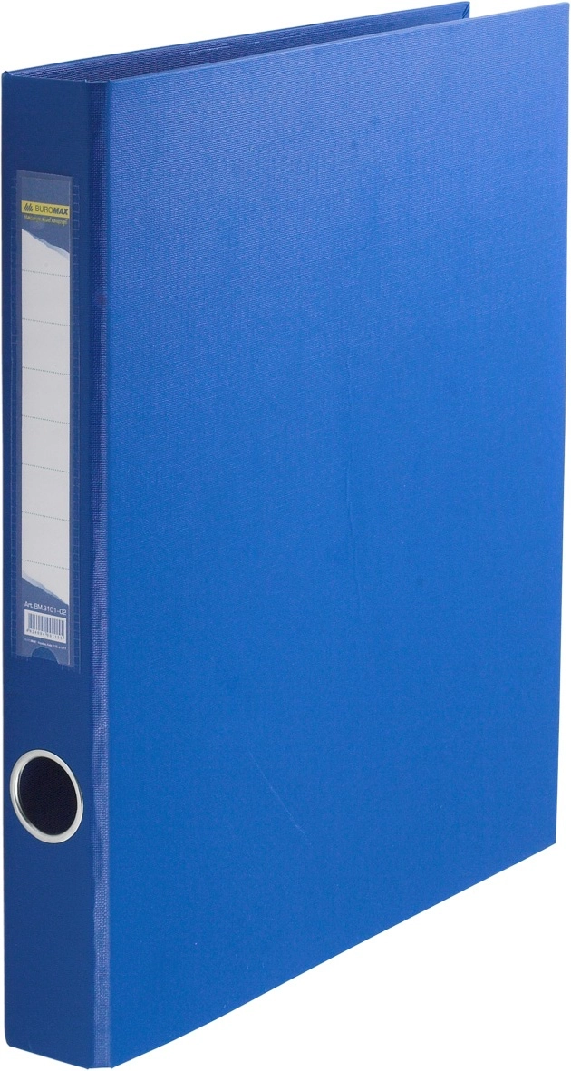 Папка А4 на 4 кільцях PVC 40мм Buromax синя — фото 2