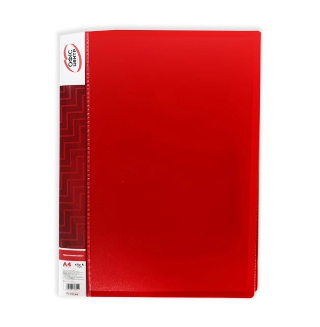 Папка-швидкозшивач A4 Clip A червона — фото 5