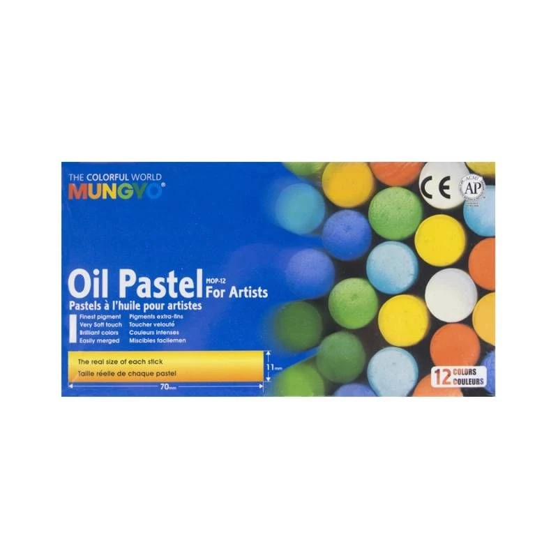 Пастель олійна професійна 12 кол., MOP-12, MUNGYO
