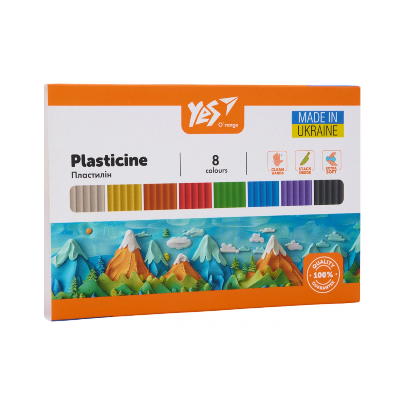 Пластилін Yes 8 кольорів 160г Orange Line — фото 3
