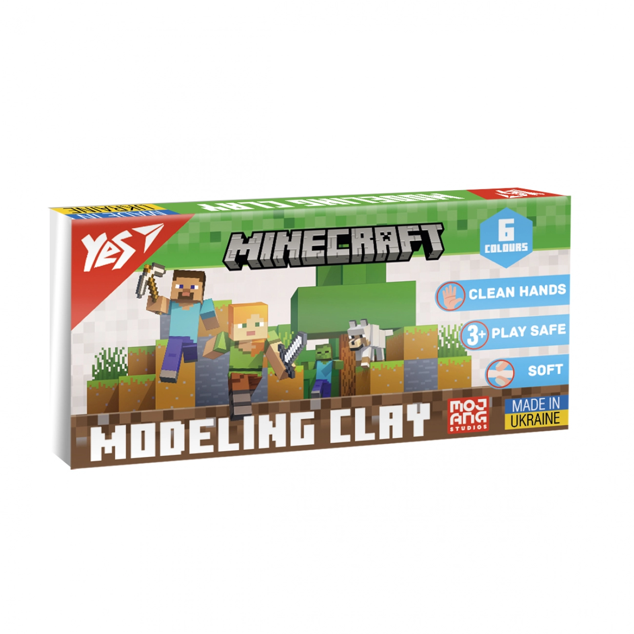 Пластилін Yes Minecraft 6 кол 120г — фото 3