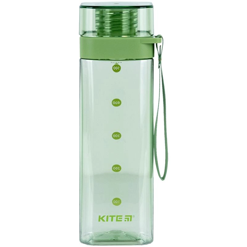 Пляшечка для води Kite квадратна 550 мл зелена — фото 2