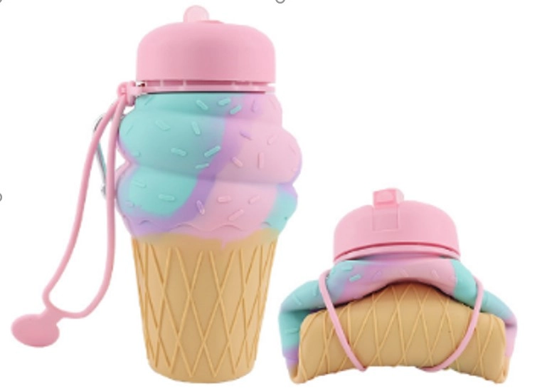 Пляшка для води силіконова морозиво JYB-523 — фото 4