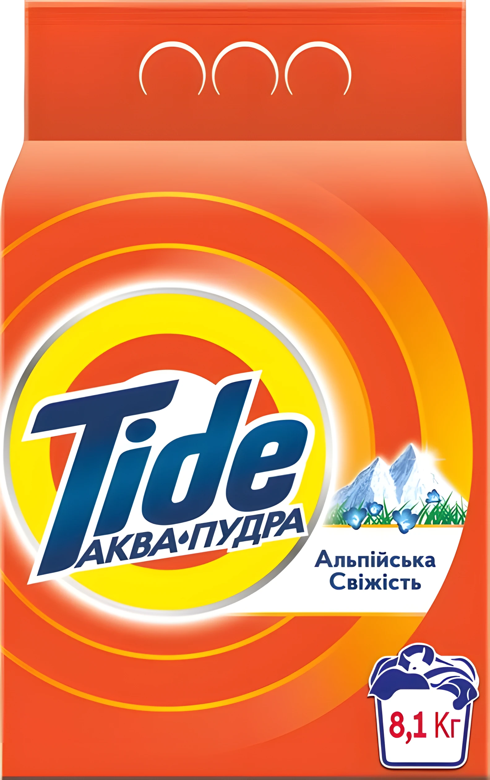 Пральний порошок Tide автомат Аква-Пудра Альпійська свіжість 8,1кг
