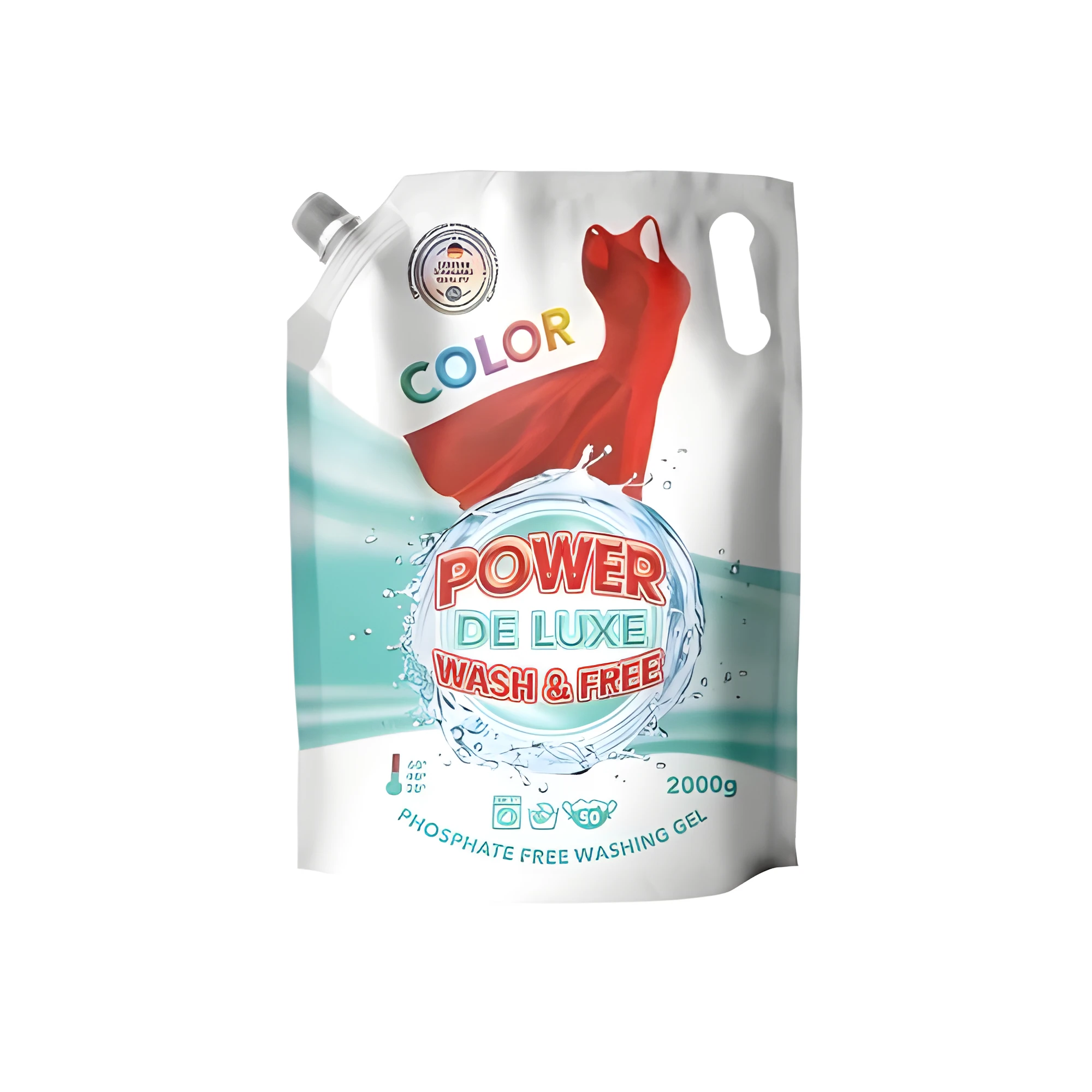 PW DE LUXE Гель для прання кольорових речей 2л (DOYPACK)