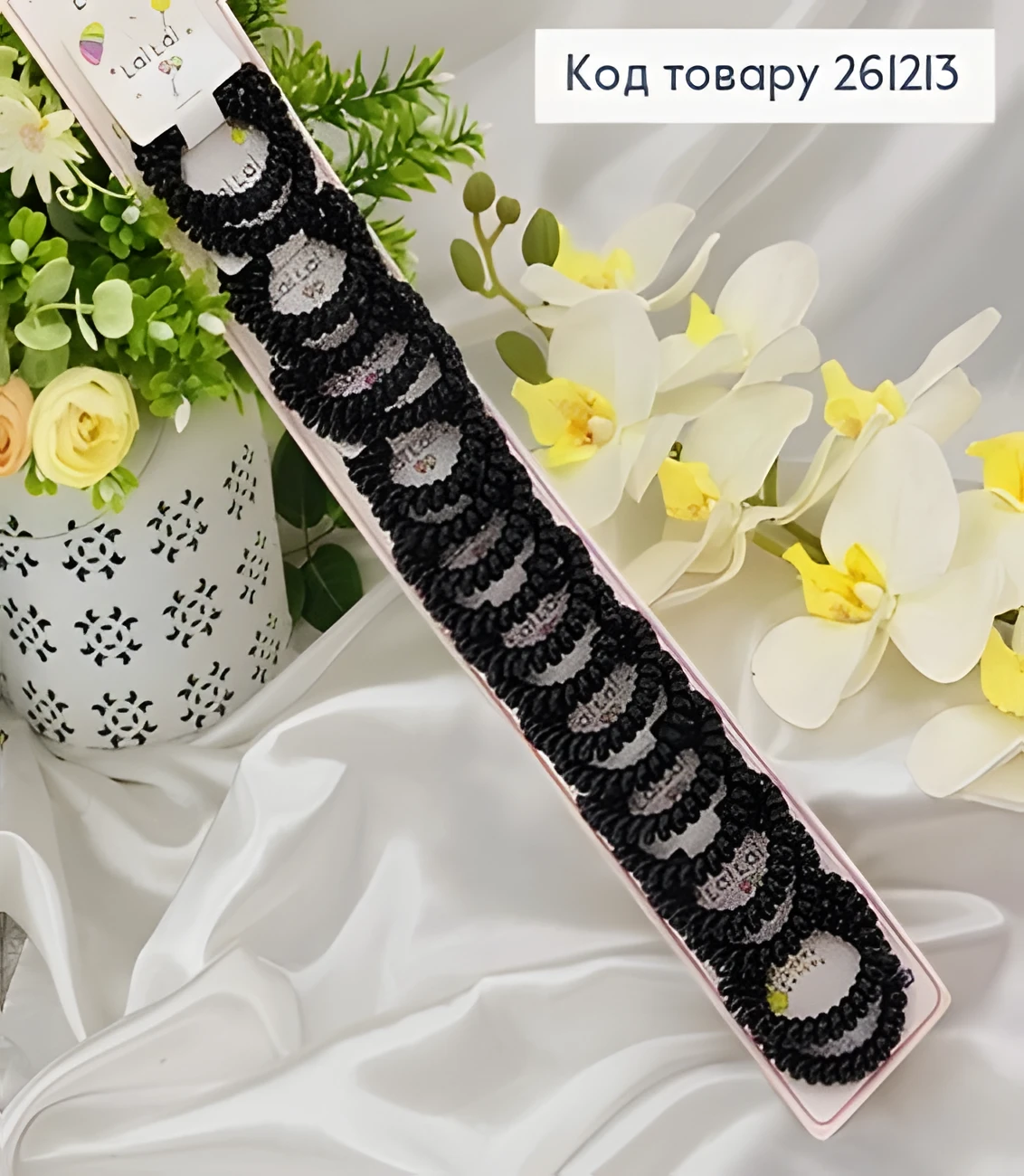 Резинка Soff-Пружинка чорна глянцева (2 шт) — фото 2