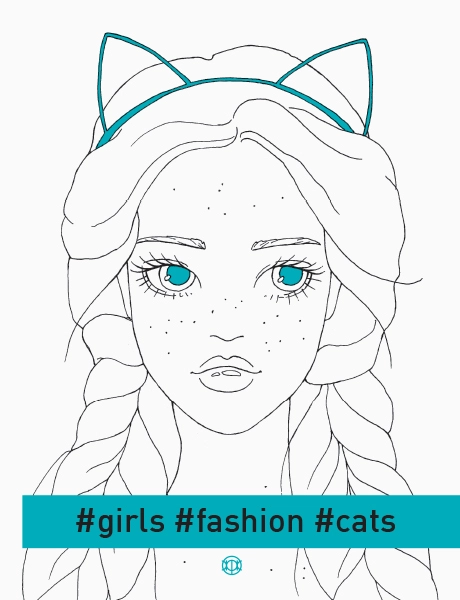 Розмальовка girls fashion cats ЖОРЖ — фото 2