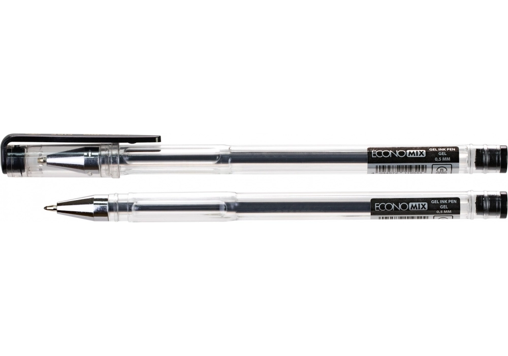 Ручка гелева ECONOMIX FIRE 0,5 мм чорна — фото 2