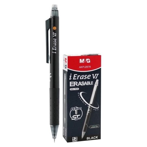 Ручка гелева пиши-стирай M&G 0,5 мм чорна — фото 2