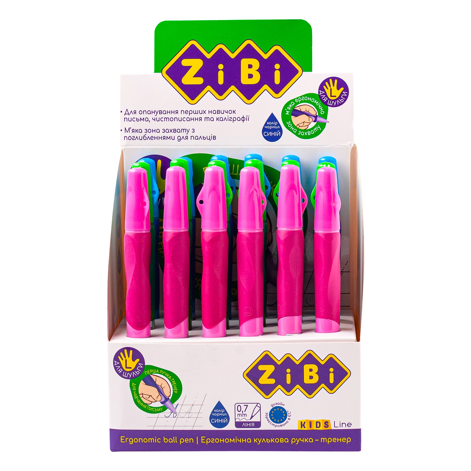 Ручка кулькова для лівші Buromax з гумовим грипом синя — фото 5