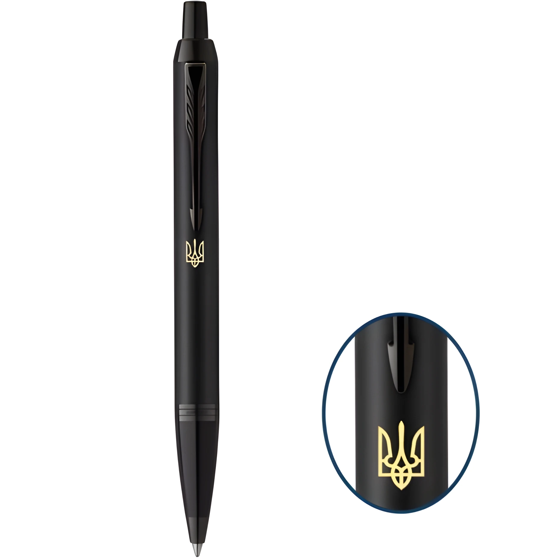 Ручка кулькова Parker IM 17 UKRAINE Achromatic Black Тризуб 22932_TR