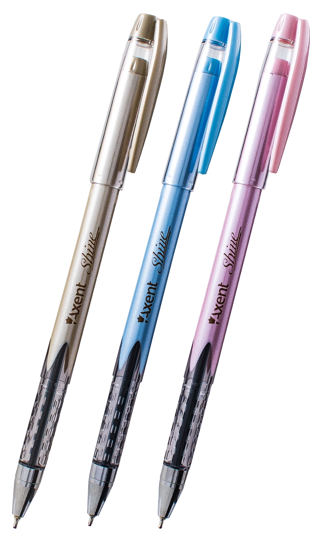 Ручка кулькова синя AXENT SHINE AB1063 — фото 2