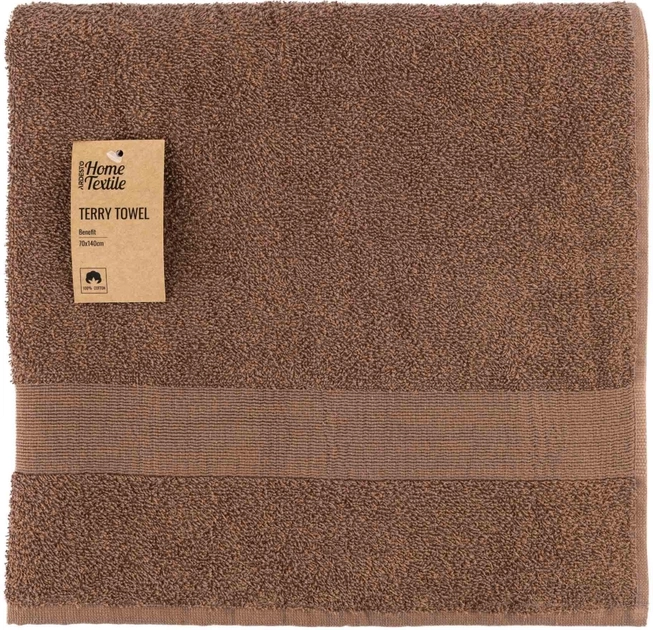 Рушник махровий Ardesto Benefit 70х140см шоколадART2470CH — фото 2