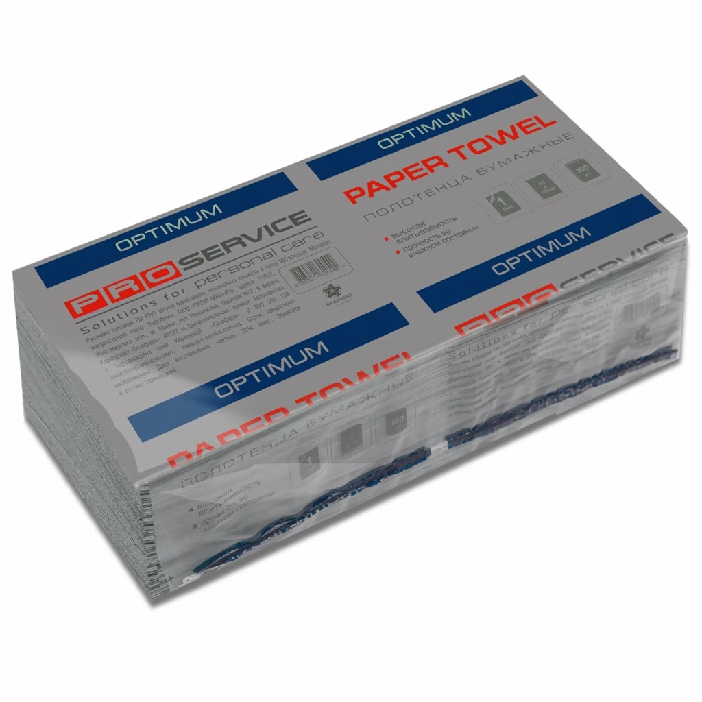 Рушник папер. PRO V-скл сірий макулатурний (160 шт)