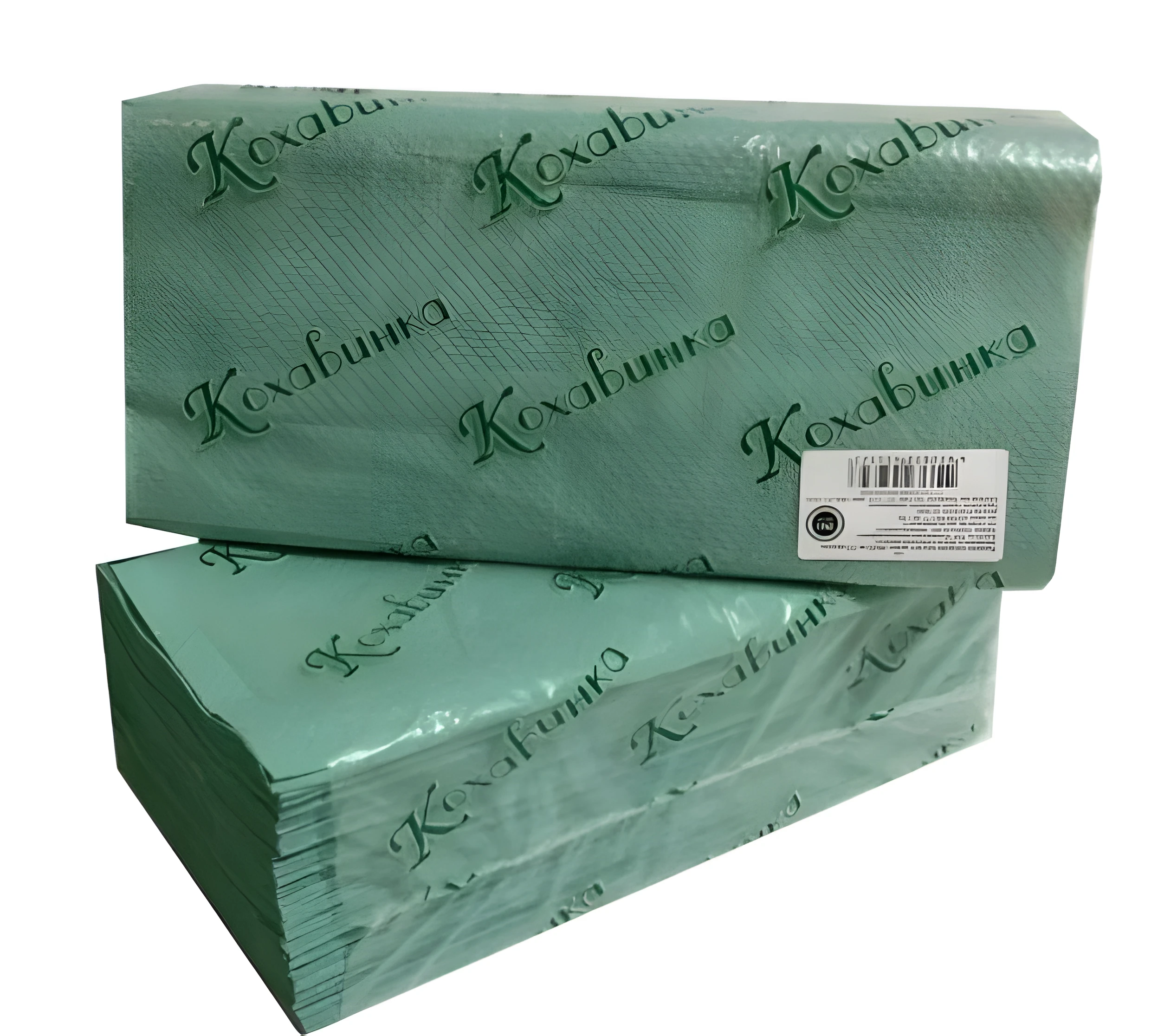 Рушники паперові макулатурні V-подібні Кохавинка 23х25 см 170 листів зелені