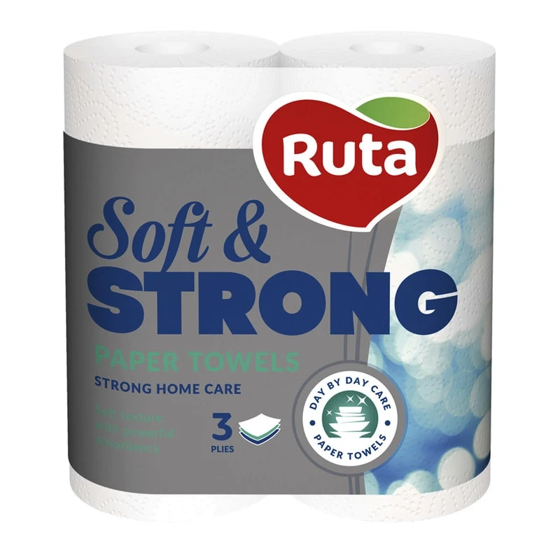 Рушники паперові Ruta Soft Strong 2рул 3ш білі