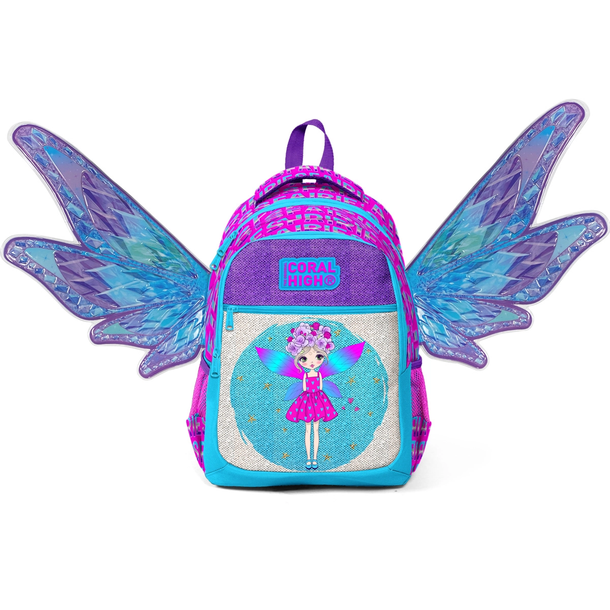 Рюкзак шкільний Coral High з крилами — фото 6