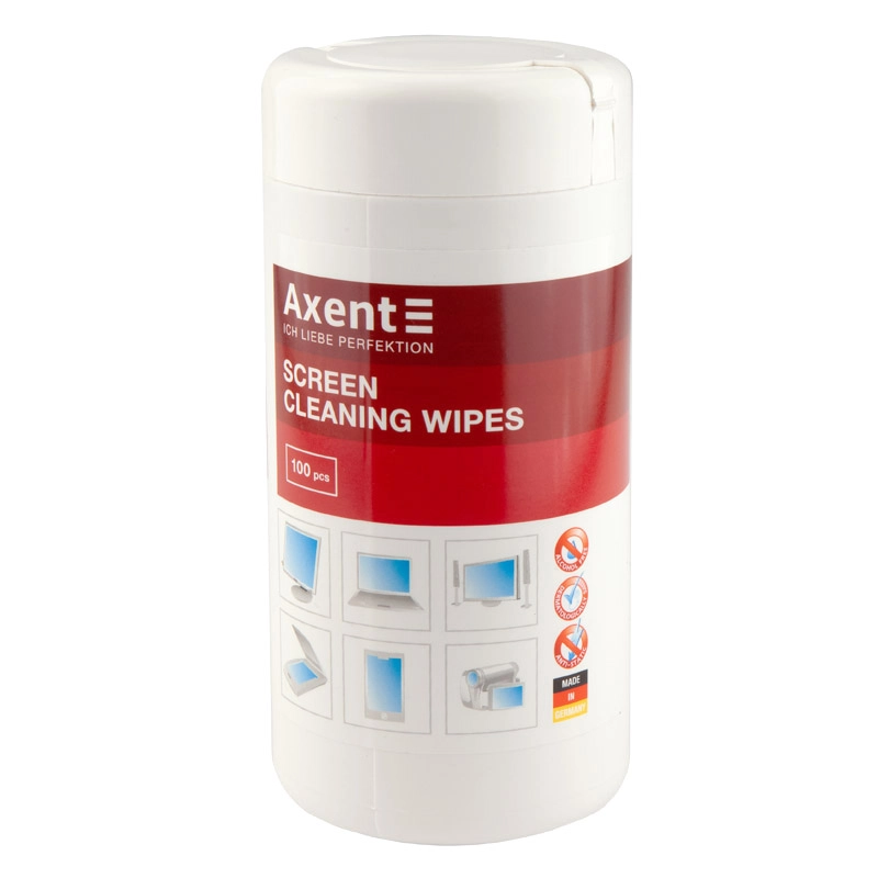 СЕРВЕТКИ д/екранів волог. AXENT 100шт. 5302 100шт. — фото 2