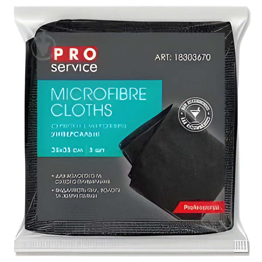 Серветки з мікрофібри PRO service BAR AREA універсальні чорні 5 шт