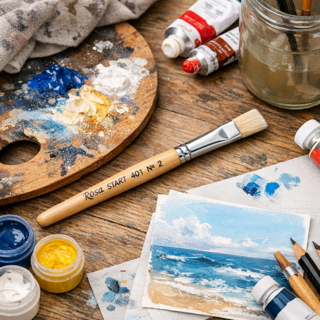 Щетина плоска, 401, № 2, д.р. пензель ROSA START