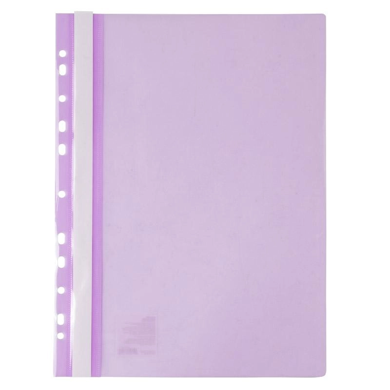 ШВИДКОЗШИВАЧ пластиковий А4 1318-36-A перфорований бузковий — фото 2